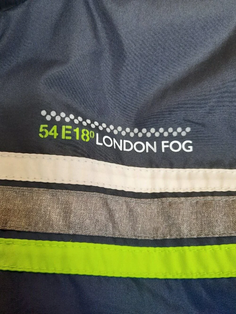 London Fog Boys Hooded Jacket Size L 14/16 Navy Blue Fleece Lined Full Zip Coat - Picture 3 of 11